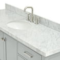 thumbnail image 4 of Ariel Cambridge 67 Inch Single Oval Sink Vanity With Carrara White Marble Countertop With 1.5 Edge In Grey, 4 of 10