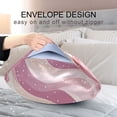 thumbnail image 4 of Yayeee Pillowcase Queen Size Set of 2 Satin Wrinkle Resistant Pillow Case, Pink Brown Pattern, 4 of 7