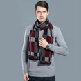 thumbnail image 6 of Men's Plaid Scarf, Classic Winter Polyester Scarf for Men, 180x30cm,180*30cm,2, 6 of 36