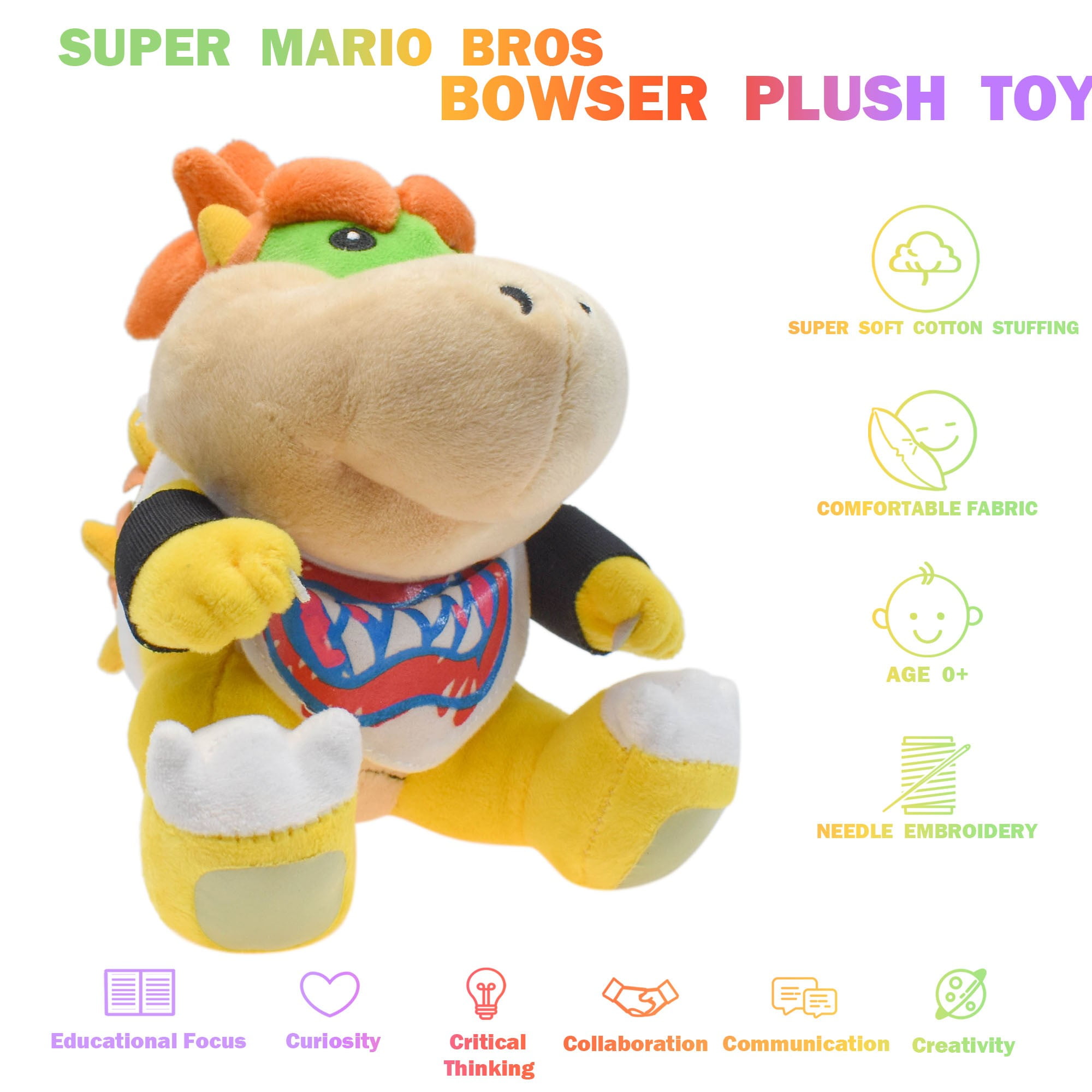 Bones Plush Soft Toy Doll Teddy 11" 2PCS Super Mario 3D Land Baby Dry Bowser Jr 