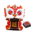 thumbnail image 2 of Estatua de león chino con sello de tinta, obra de arte para el Festival de Primavera, figura de Feng Shui Estilo A, 2 of 9