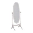 thumbnail image 1 of HomeRoots 468365 Classic White Finish Cheval Standing Oval Mirror, White, 1 of 1