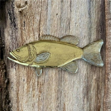 Metrotex Designs 12210 Grouper Wall Hanging Fish Art Decor - Natural with Gold