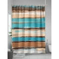 thumbnail image 5 of Brown Turquoise Board Shower Curtain, Abstract Wood Grain Vintage Waterproof Shower Curtain Set with 12 Hooks Lightweight Washable Fabric Shower Curtains for Bathroom 36x72 Inches, 5 of 6