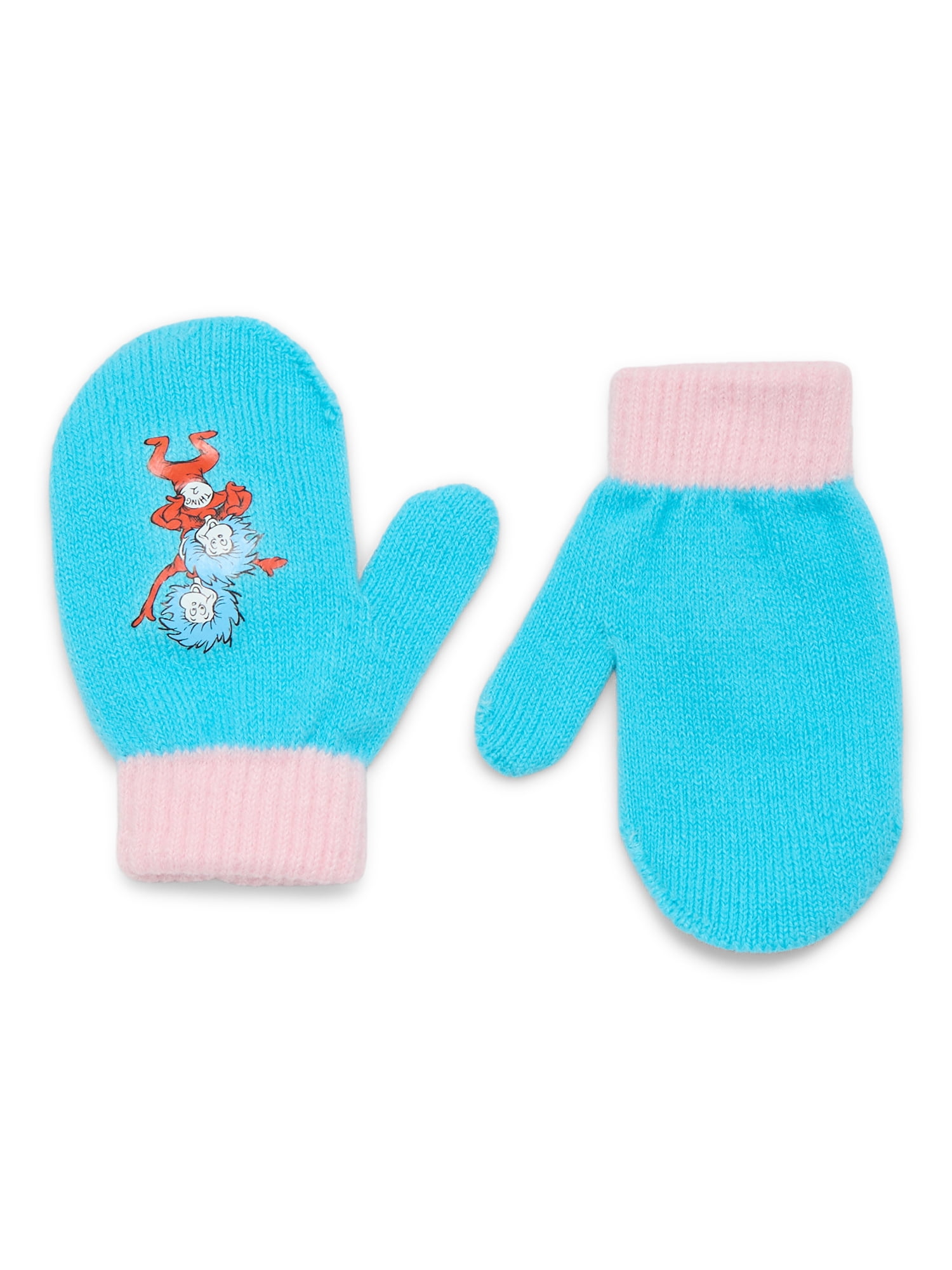 Dr. Suess Thing 1 and Thing 2 Toddler Beanie and Gloves Set, 3-Piece