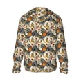 thumbnail image 3 of Uemuo Multi-Colored Roosters Pattern Women's Full Zip UPF 50+ Sun Protection Hoodie Jacket Long Sleeve Sun Shirt Hiking Outdoor Performance with Pockets-Medium, 3 of 9