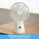 thumbnail image 3 of Desk Fan,USB Rechargeable Table Fan with 5 Speeds, Quiet Operation, 3 of 5