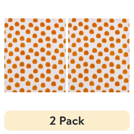 (2 pack) Parents Choice Halloween, Orange, Pumpkin, Blanket