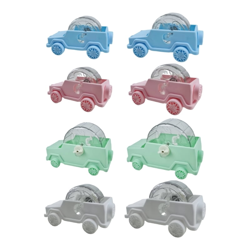 lanema Dense Vehicle Pet Fitness Toy Noiseless Wheel for Cage and Small Gentle Texture Pet Activity Wheel Polystyrene Building for Tiny Pet Exercise