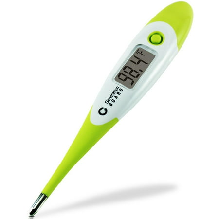 Clinical Digital Thermometer Best to Read & Monitor Fever Temperature in Quick 15 Seconds by Oral Rectal Underarm & Axillary - Professional Thermometers & Reliable Readings for Baby Adult