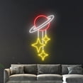 thumbnail image 5 of Handmadetneonsign Planet Stars Neon Light, Planet Stars Led Light, Planet Stars Universe Neon Sign, 5 of 5
