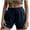 Navy, variant on RYRJJ Womens Lightweight Cotton Linen Shorts Casual Baggy Trendy Short Pants Elastic Waist Comfy Beach Shorts(Army Green,L)
