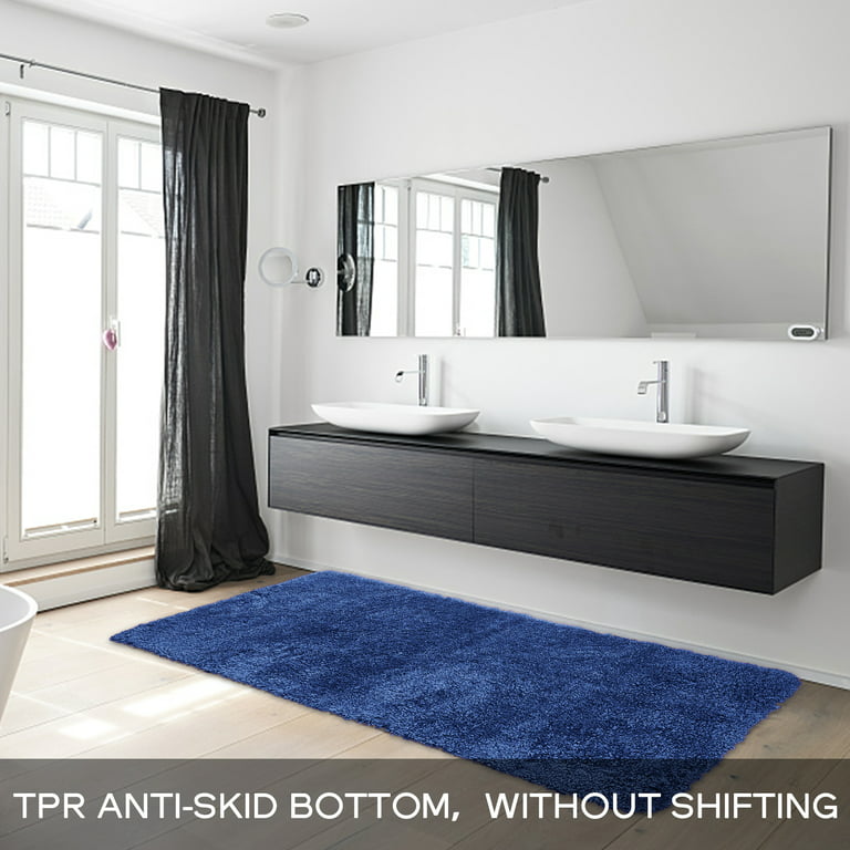 Cotton Bath Mat- Plush 100 Percent Cotton 24x60 Long Bathroom Runner-  Reversible, Soft, Absorbent, and …
