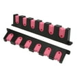 thumbnail image 4 of Soporte de pared para cañas de pescar, resistente a productos químicos, vertical, para 6 cañas de pescar, con 4 tornillos, color rosa, 4 of 14
