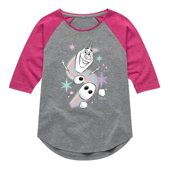 Frozen 2 - Stay Colorful - Toddler And Youth Girls Raglan Graphic T-Shirt