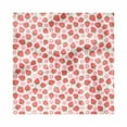 thumbnail image 1 of Strawberry Decorative Napkins Set of 4, Retro Style Pattern with Graphic Strawberries and Flower Petals, Silky Satin Fabric for Brunch Dinner Party, 12", Dark Coral Pale Pink, by Ambesonne, 1 of 2