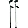in-Motion Forearm Crutches | Spring Assist | Ergonomic Handles | Articulating Tips | Size Tall (4'9" - 6'3") | Charcoal