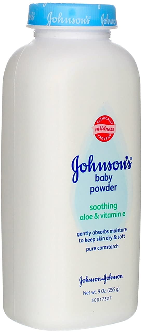 2 Pack - JOHNSON'S Baby Powder, Pure Cornstarch with Soothing Aloe & Vitamin E 9 oz