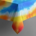 thumbnail image 4 of Colorful Rainbow Tie Dye Spiral Pattern Rectangle Tablecloth 60"x102",Waterproof Polyester Rectangle Table Cloth, Wipeable Spillproof Polyester Tablecloth for Dining, Camping, Indoor and Outdoor, 4 of 6