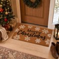 thumbnail image 4 of Merry Christmas Welcome Door Mat, Christmas Snowflake Floor Rug, 29.53x17.72inch, Entrance Door Rug for Xmas Indoor Outdoor Home Bathroom Decor, 4 of 6