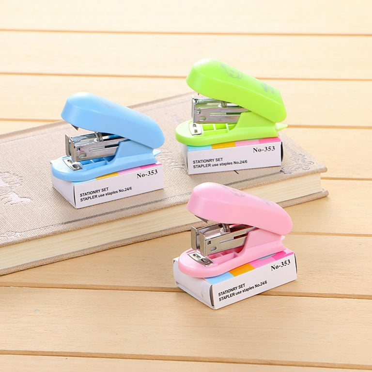 Stapler Staplers Staple Desk Portable Office Plier Teacher Remover School  Notebook Manual Document Files Book Paper Wood Kids - AliExpress