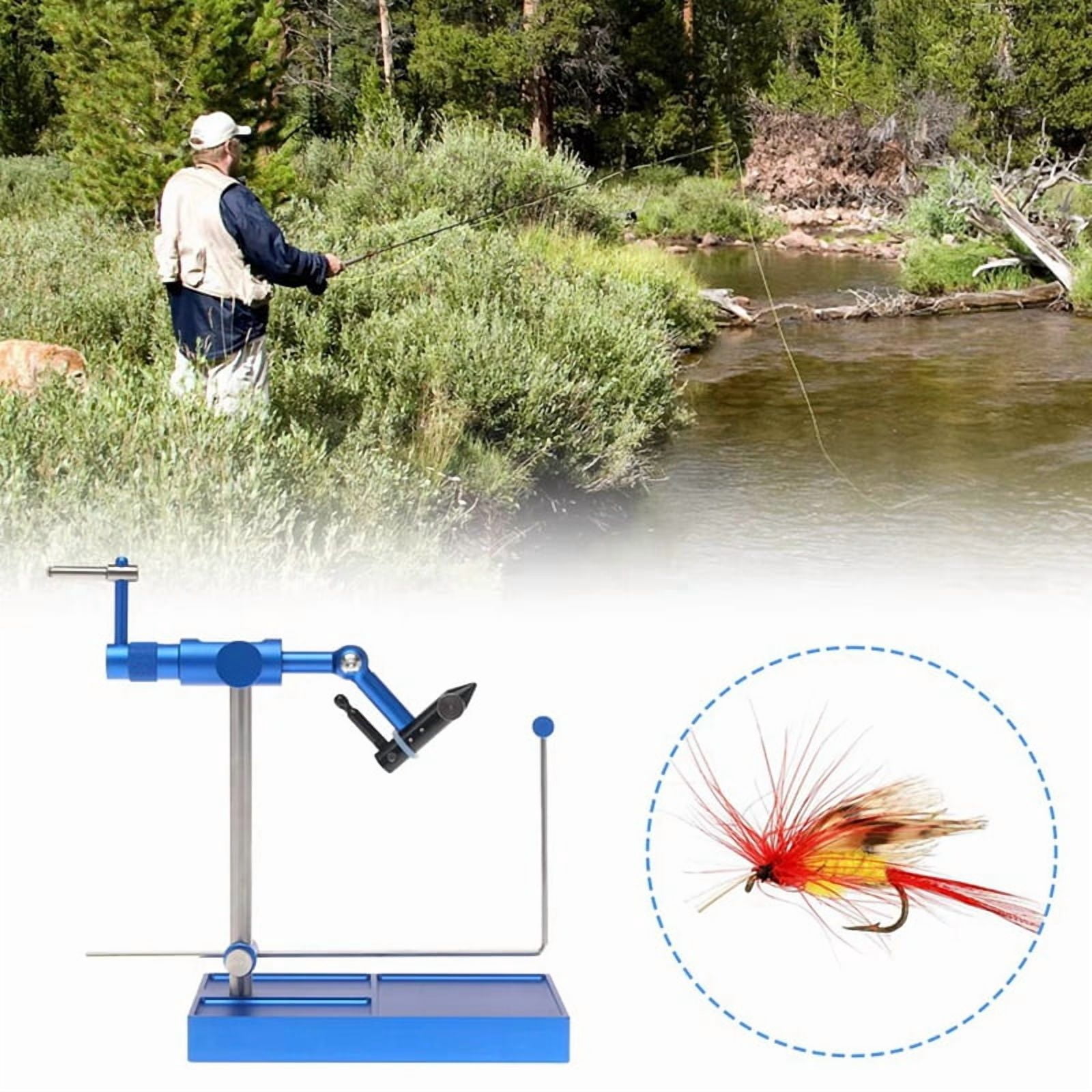Fly Tying Vise Rotary Artificial Fly Making Bait Tools Lure Maker 360° Jig Hook Trout Fishing Lure Making Tool