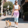 thumbnail image 5 of HELLHERO Fish Scale Printed Capri Leggings Athletic Yoga Pants High Waisted Workout Leggings for Sports Gym, XL, 5 of 7