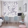 thumbnail image 4 of Purple Grey Botanical Kitchen Curtains Window Panels, Watercolor Spring Floral Summer Leaf Insulated Window Treatment Curtain, Grommet Curtains for Bedroom/Living Room/Bathroom, 2 Piece 52"Wx63"L, 4 of 8
