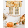 thumbnail image 2 of Valances for Windows Watercolor Orange Rod Pocket Cafe Window Treatments Valance Curtains for Kitchen Bathroom Laundry Basement Windows 56"x16", 2 of 6