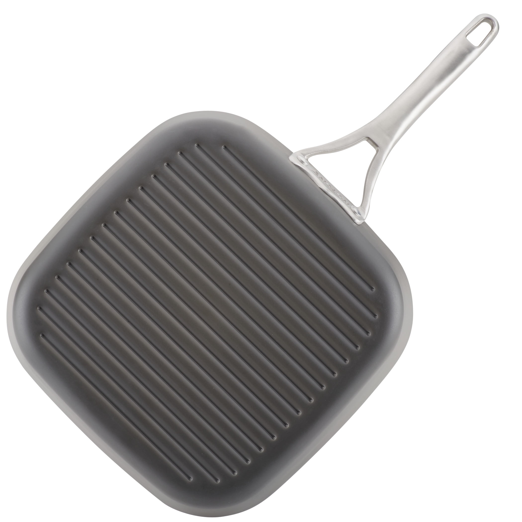 Anolon Allure Hard-Anodized Nonstick Deep Square Grill Pan, 11-Inch, Dark Gray