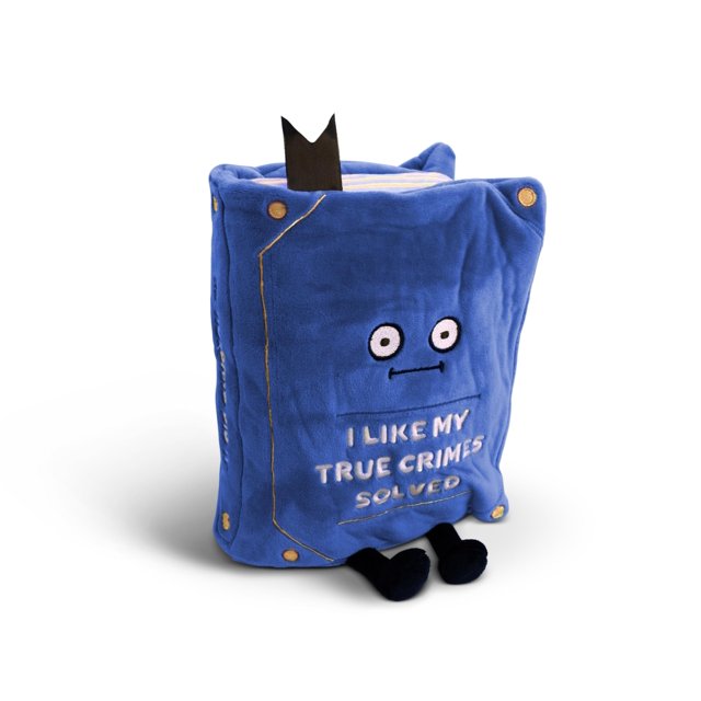 Punchkins Book Plushie - Me gustan mis verdaderos crímenes resueltos libro divertido regalo de peluche para lectores juguete de peluche tonto para regalar
