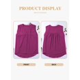 thumbnail image 4 of Camiseta sin mangas Eytino para mujer, talla grande, verano, cuello en V, 4 veces, violeta, 4 of 6