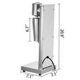 thumbnail image 3 of BENTISM Electric 800ml Capacity 2 Speed Stainless Steel Blender Flat Head Milkshake Maker, Silver, 3 of 10