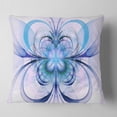 thumbnail image 2 of Designart Turquoise Fractal Flower Pattern - Floral Throw Pillow - 16x16, 2 of 5