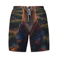 thumbnail image 4 of Lsque Mens Swim Trunks Garden Meditating Weasel Pattern - Bathing Suit Compression Liner - Beach Swim Shorts Swimwear - (S-3XL) - Stretch Quick Dry -XX-Large, 4 of 9