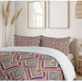 thumbnail image 6 of Ambesonne Tribal Duvet Cover Set, Diagonal Ethno Pattern, King, Purple and Teal, 6 of 6