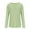 Green (New Upgrade), variant on Htigea Womens Crew Neck Long Sleeve Shirts Casual Cozy Pullover Top Solid Fall Basic Tee Beige S