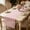 Pink, variant on Miwamany Lace Hollow Out Table Flag Runner, Rural Dining Table Decoration Cloth, Elegant Tea Table Tablecloth Cover for Home Kitchen Living Room Party Wedding Decor