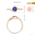 thumbnail image 4 of ANGARA Natural Semi Bezel-Set Solitaire Round Tanzanite Bypass Ring in 14K Rose Gold for Women (Size-6mm) | December Birthstone, Birthday, Anniversary, Jewelry Gift for Women | Natural Tanzanite Ring, 4 of 9
