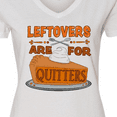thumbnail image 4 of Inktastic Leftovers are for Quitters with Pumpkin Pie Women's V-Neck T-Shirt, 4 of 5
