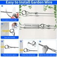 thumbnail image 5 of Awning Attachment Set, Heavy Duty Sun Shade Sail Fixing Kit for Garden Triangle and Square, Rectangle, 72 Pcs 304 Stainless Steel Hardware Kit Sun Shade Sail Fixing Accessories, 5 of 5