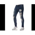 thumbnail image 3 of 2018 New Fashion Men&acute;s Skinny Ripped Destroyed Distressed Jeans Plain Stretch Tapered Leg Pants, 3 of 5