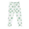 thumbnail image 5 of Odeerbi Kids Girls Leggings Cartoon Print Stretchy Tights Pants High Waist Circular Printed Pants Stretchy Soft Tights Kids Summer Leggings School Wearing Green, 5 of 5