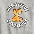 thumbnail image 3 of Pawsitive Cattitude  - Toddler And Youth Crewneck Fleece Sweatshirt, 3 of 6