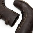 thumbnail image 5 of BURUDANI Women's Ankle Bootie Winter Lace up Mid Calf Military Combat Boots, 5 of 6