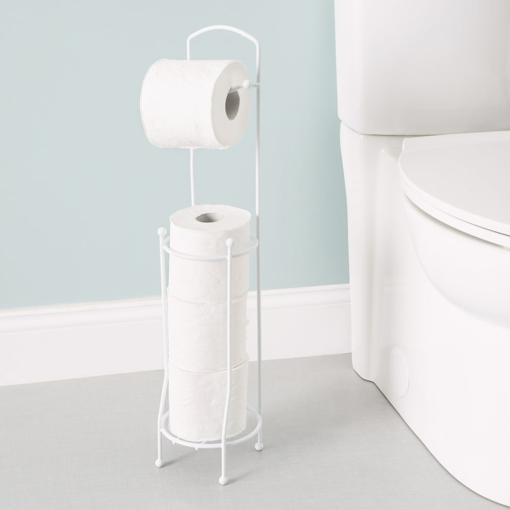 FreeStanding Vinyl Coated Steel Dispensing Toilet Paper Holder, Gold