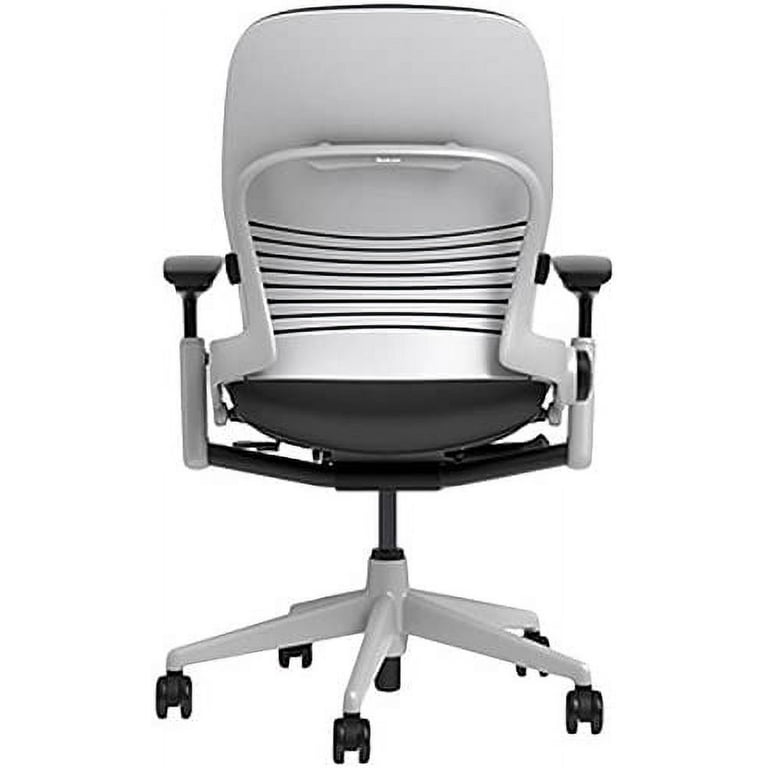 Steelcase Leap V2 Chair Platinum Frame and Base with Licorice