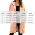 thumbnail image 2 of cocolona Long Fleece Jacket for Women Double-Sided Fuzzy Long Sleeve Outerwear Hooded Zipper Fall Winter Long Coat with Pocket, 2 of 6