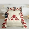 thumbnail image 2 of jejeloiu Baseball Games Twin Comforter Sets,Letter A Monogrammed Bedding Set For Boys Kids Reversible 2-Piece, 2 of 8