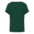 thumbnail image 4 of Holzkary Womens T-Shirts - Short Sleeve Spring Summer Tops Crew Neck Trendy Casual Work Soft Basic Tees for Ladies 2025 Women's Casual Top Short Sleeve Knot Shirts Fit V Neck T Shirt Tops Gn1 S, 4 of 5